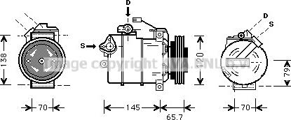 Prasco AIK151 - Compressor, air conditioning autospares.lv