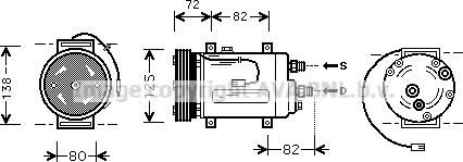 Prasco AIAK178 - Compressor, air conditioning autospares.lv