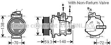 Prasco AIAK330 - Compressor, air conditioning autospares.lv