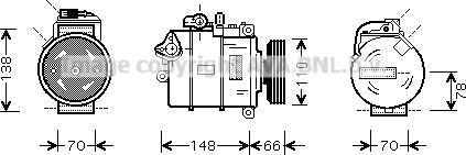 Prasco AIAK247 - Compressor, air conditioning autospares.lv