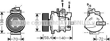 Prasco AIAK262 - Compressor, air conditioning autospares.lv