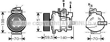 Prasco AIAK284 - Compressor, air conditioning autospares.lv