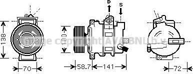 Prasco AIK279 - Compressor, air conditioning autospares.lv