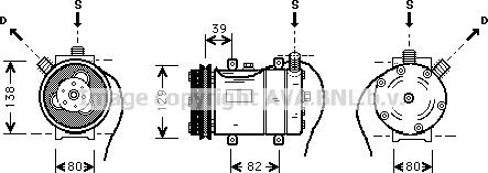 Prasco AIK009 - Compressor, air conditioning autospares.lv