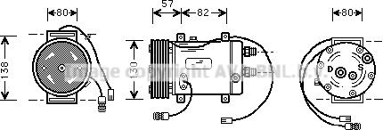 Prasco AIK006 - Compressor, air conditioning autospares.lv