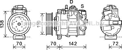 Prasco AIK381 - Compressor, air conditioning autospares.lv