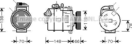 Prasco AIK247 - Compressor, air conditioning autospares.lv