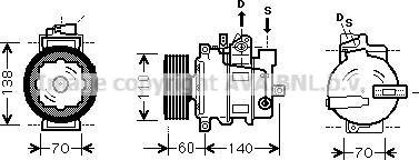 Prasco AIK266 - Compressor, air conditioning autospares.lv