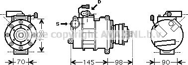 Prasco AIK280 - Compressor, air conditioning autospares.lv