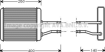 Prasco AL6073 - Heat Exchanger, interior heating autospares.lv