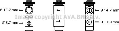 Prasco AL1024 - Expansion Valve, air conditioning autospares.lv