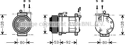 Prasco ALAK009 - Compressor, air conditioning autospares.lv