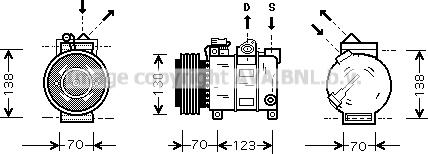 Prasco ALAK016 - Compressor, air conditioning autospares.lv