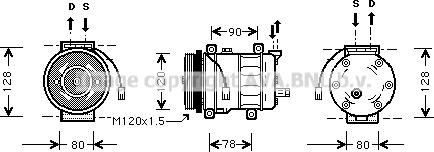 Prasco ALK010 - Compressor, air conditioning autospares.lv