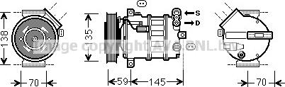 Prasco ALK145 - Compressor, air conditioning autospares.lv