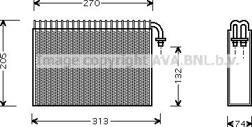 Prasco ALV021 - Evaporator, air conditioning autospares.lv
