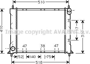 Prasco AU2150 - Radiator, engine cooling autospares.lv