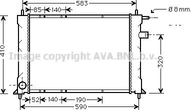 Prasco AU2111 - Radiator, engine cooling autospares.lv