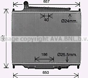 Prasco AU2344 - Radiator, engine cooling autospares.lv