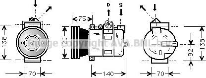 Prasco AUAK043 - Compressor, air conditioning autospares.lv