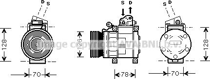 Prasco AUK037 - Compressor, air conditioning autospares.lv
