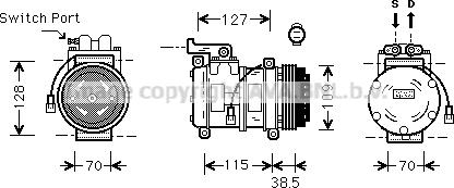 Prasco AUK027 - Compressor, air conditioning autospares.lv