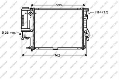 Prasco BM044R002 - Radiator, engine cooling autospares.lv