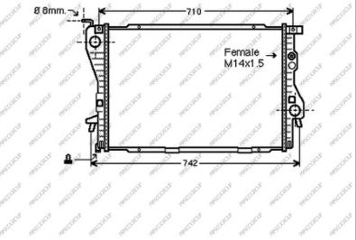 Prasco BM044R013 - Radiator, engine cooling autospares.lv