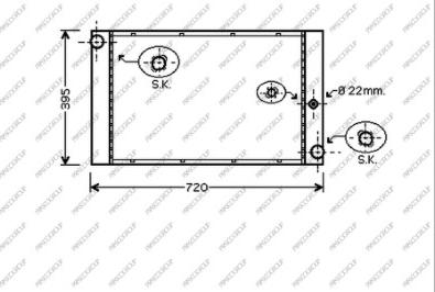 Prasco BM046R006 - Radiator, engine cooling autospares.lv