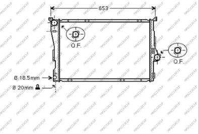 Prasco BM018R001 - Radiator, engine cooling autospares.lv