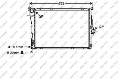 Prasco BM024R001 - Radiator, engine cooling autospares.lv