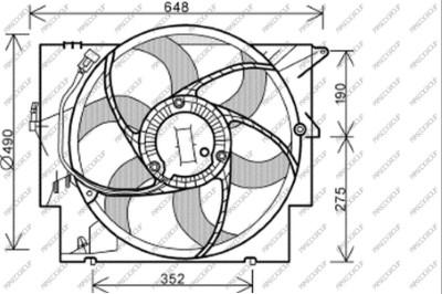 Prasco BM120F001 - Fan, radiator autospares.lv