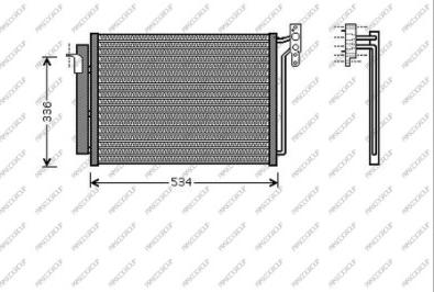 Prasco BM820C001 - Condenser, air conditioning autospares.lv