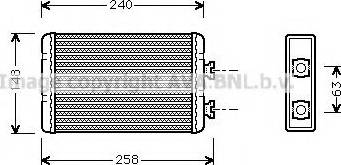Prasco BW6210 - Heat Exchanger, interior heating autospares.lv