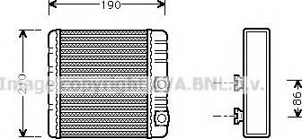 Prasco BW6211 - Heat Exchanger, interior heating autospares.lv