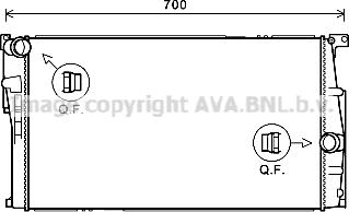 Prasco BW2455 - Radiator, engine cooling autospares.lv