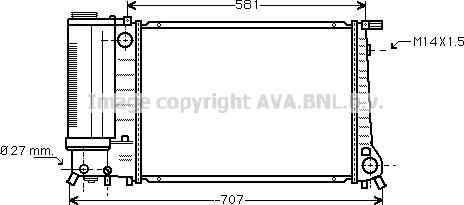 Prasco BW2090 - Radiator, engine cooling autospares.lv