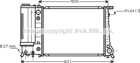 Prasco BW2084 - Radiator, engine cooling autospares.lv