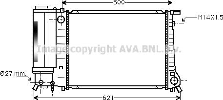 Prasco BW2083 - Radiator, engine cooling autospares.lv