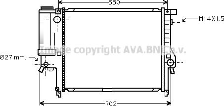 Prasco BW2142 - Radiator, engine cooling autospares.lv