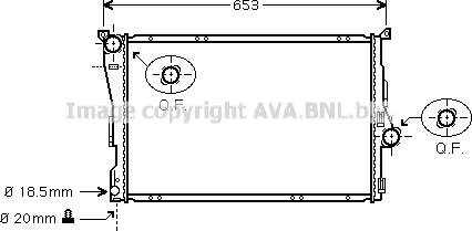 Prasco BW2205 - Radiator, engine cooling autospares.lv