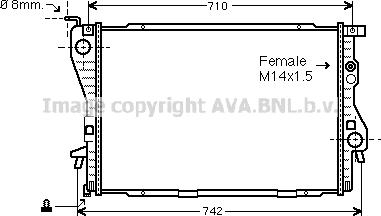 Prasco BW2202 - Radiator, engine cooling autospares.lv