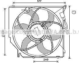 Prasco BW7520 - Fan, radiator autospares.lv