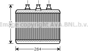 Prasco BWA6271 - Heat Exchanger, interior heating autospares.lv