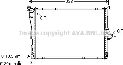 Prasco BWA2291 - Radiator, engine cooling autospares.lv