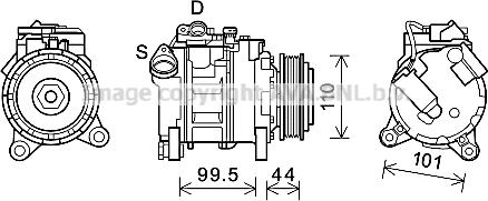 Prasco BWAK492 - Compressor, air conditioning autospares.lv