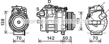 Prasco BWAK428 - Compressor, air conditioning autospares.lv