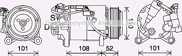 Prasco BWAK567 - Compressor, air conditioning autospares.lv