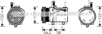 Prasco BWAK059 - Compressor, air conditioning autospares.lv