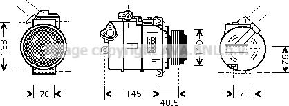 Prasco BWAK309 - Compressor, air conditioning autospares.lv